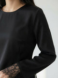 Asymmetric Lace Edge Top