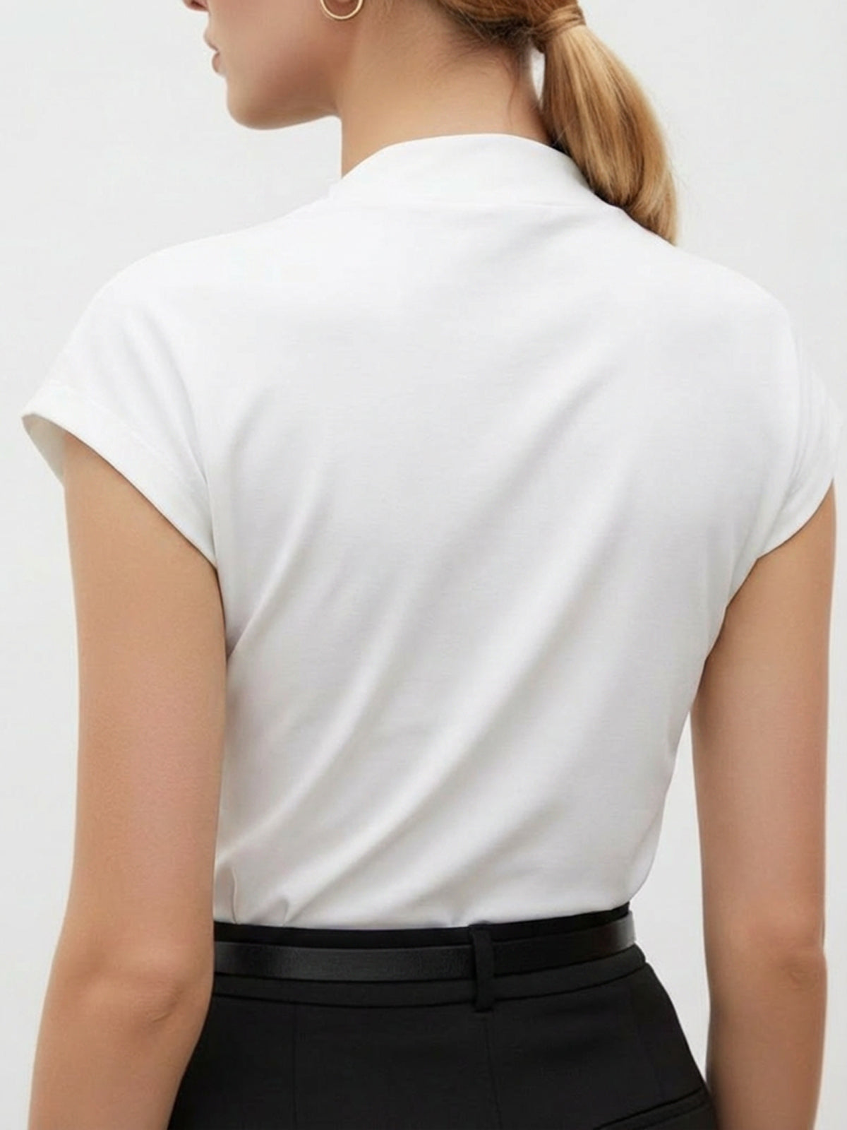 Relaxed High-Neck Top