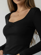 Feminine Ruched Top