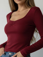 Feminine Ruched Top
