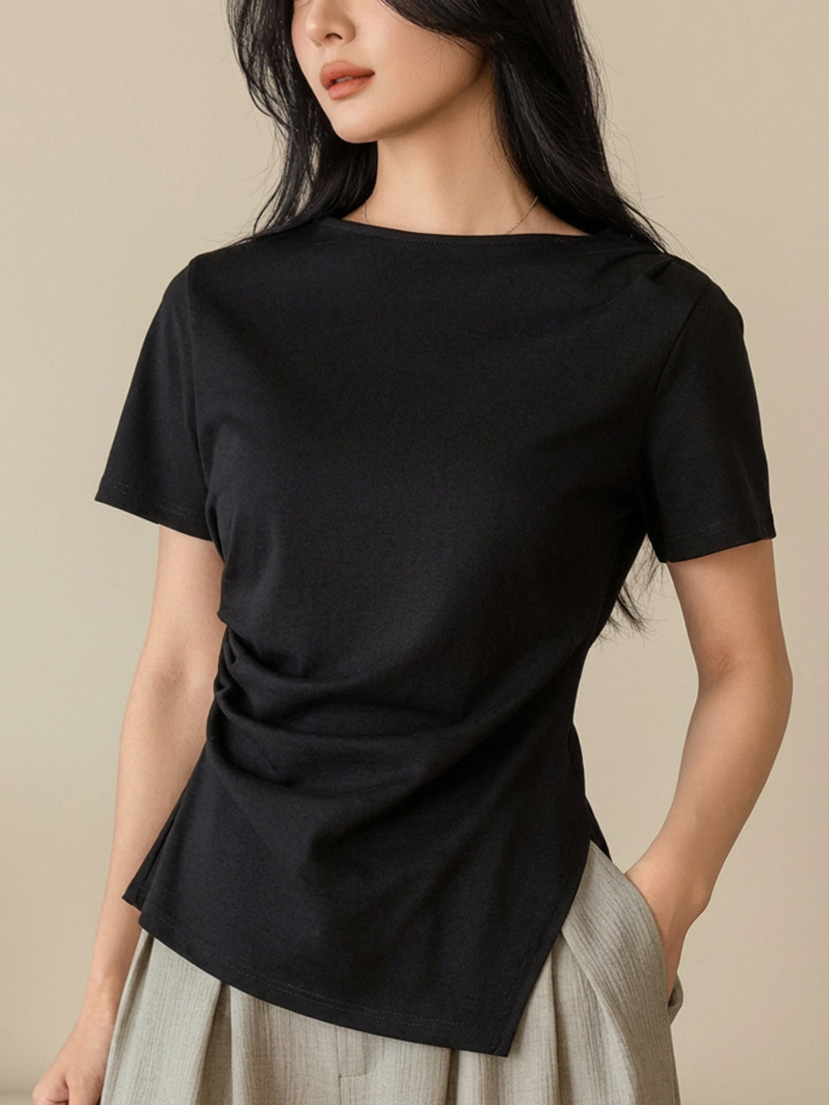 Asymmetric Drape Top