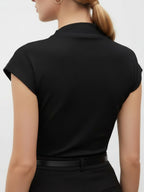 Relaxed High-Neck Top