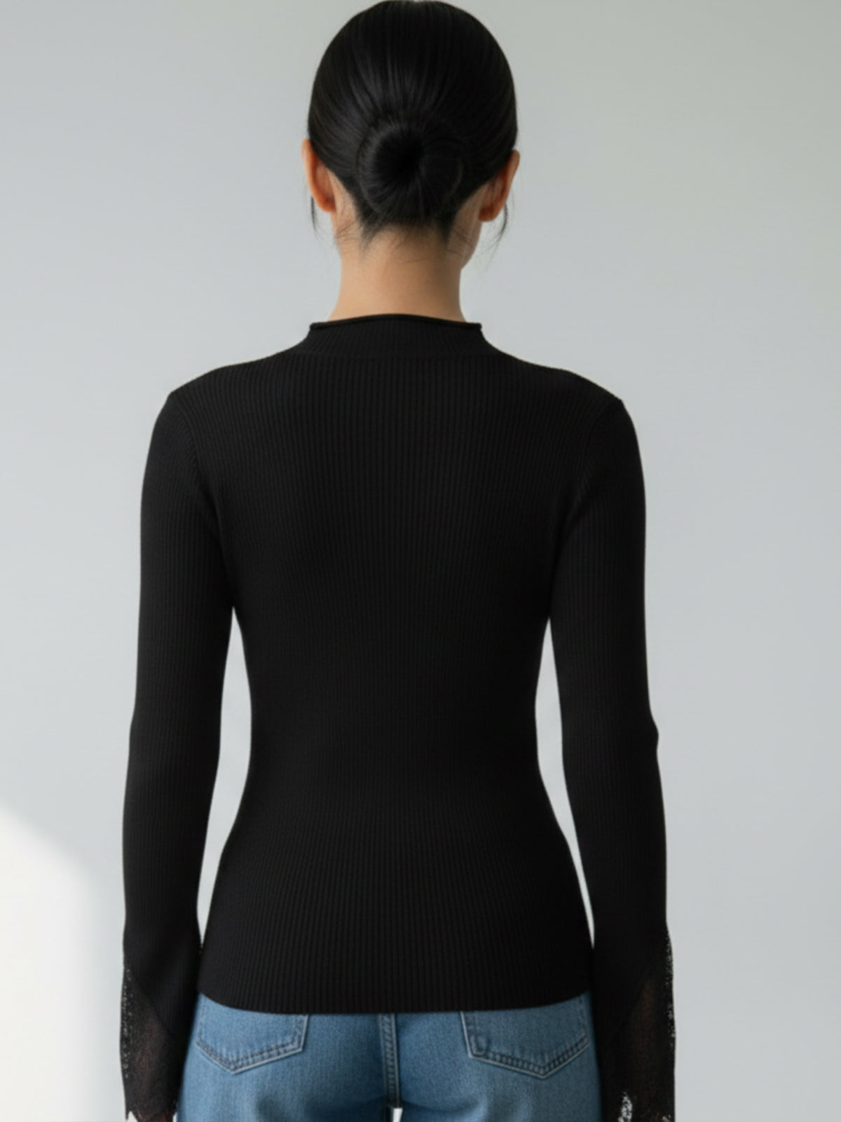 Refined Rib Lace Top