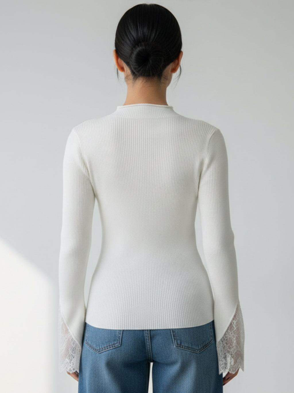 Refined Rib Lace Top