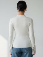 Refined Rib Lace Top
